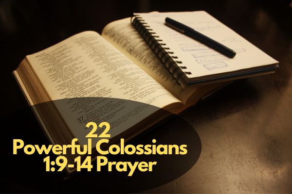 Colossians 1 9-14 Prayer