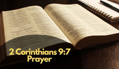 2 Corinthians 9:7 Prayer