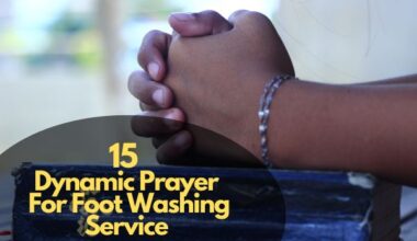 Dynamic Prayer For Foot Washing Service