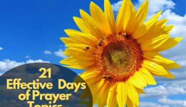 Days of Prayer Topics