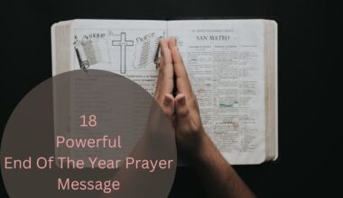 End Of The Year Prayer Message