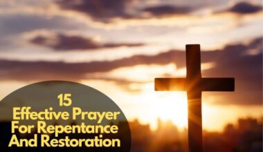 Prayer For Repentance And Restoration