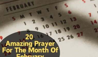 Prayer For The Month Of February