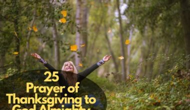 Prayer of Thanksgiving to God Almighty